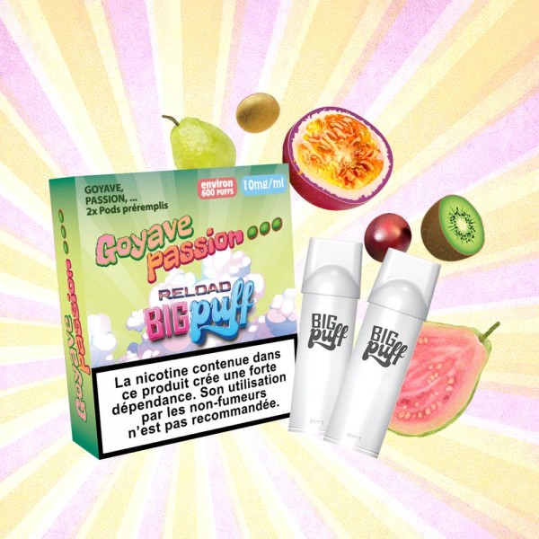Cartouche Goyave Passion - Big Puff Reload (Pack 2)